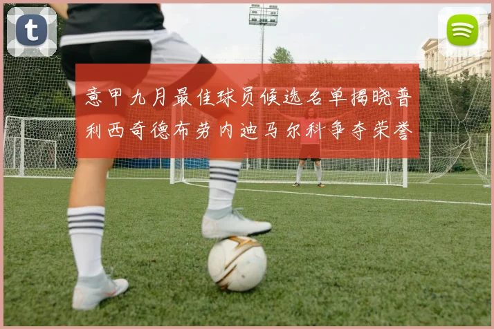 意甲九月最佳球员候选名单揭晓普利西奇德布劳内迪马尔科争夺荣誉